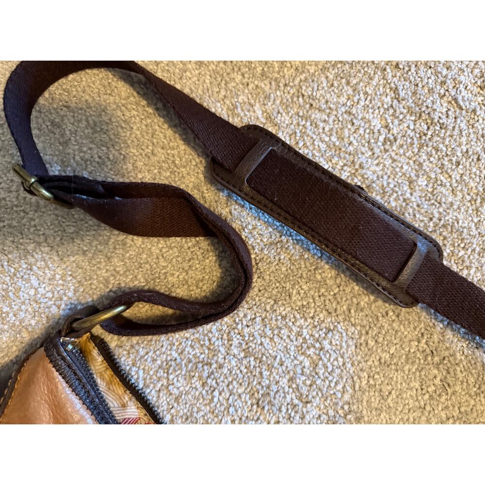 The Sak Caramel Tan Brown Leather Snake Skin Messenger Cross Body Bag - Picture 9 of 9